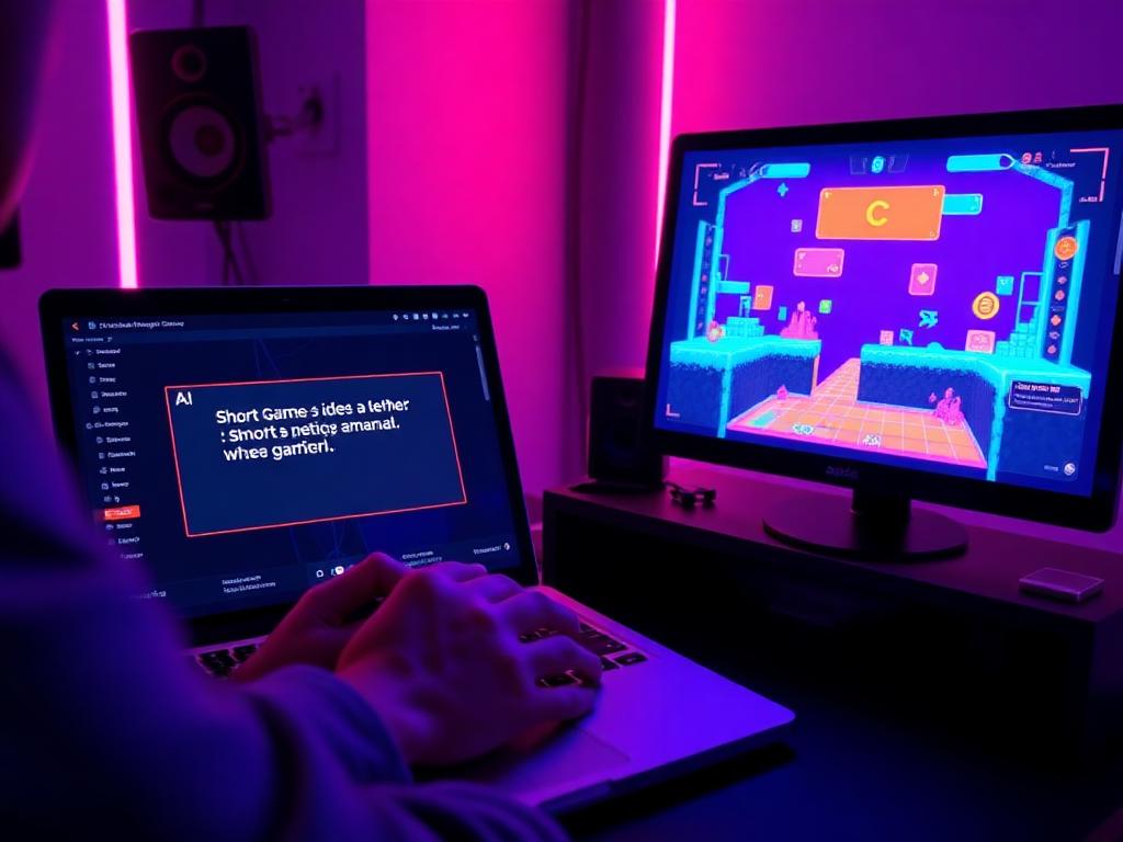 Game From a Prompt shown on screen during development