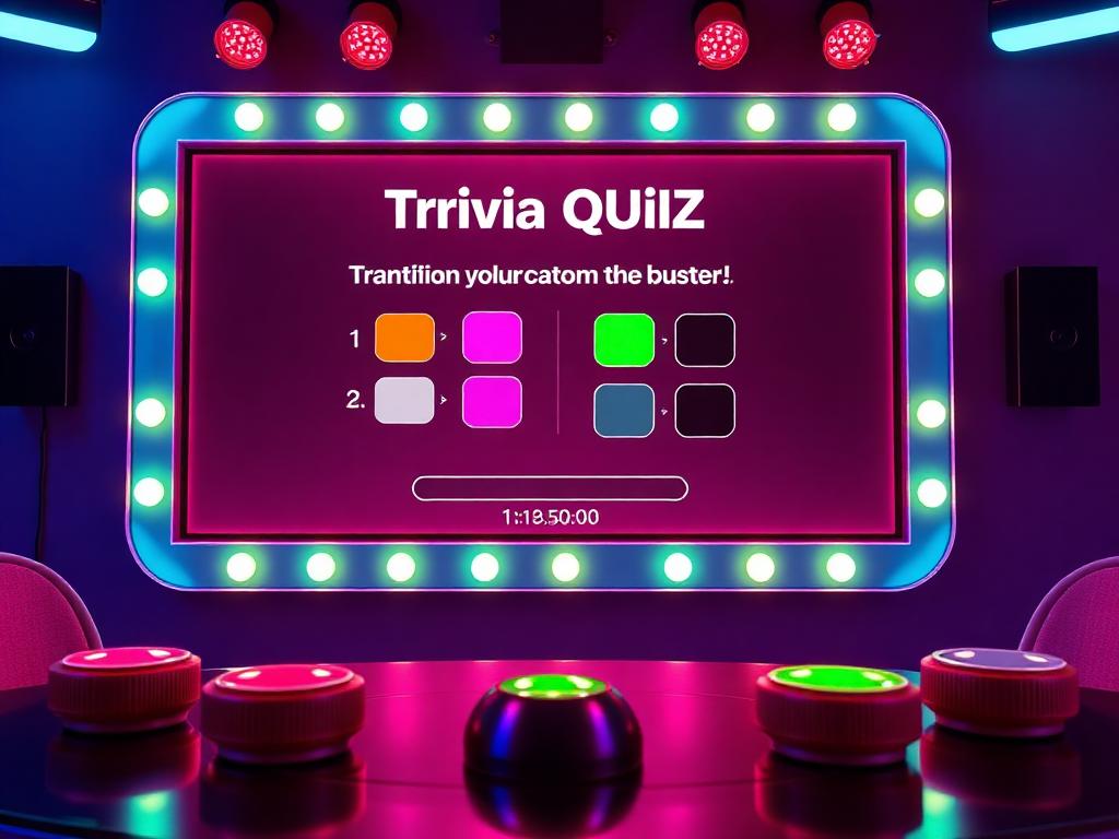 Trivia / Quiz Game Maker shown on screen during development