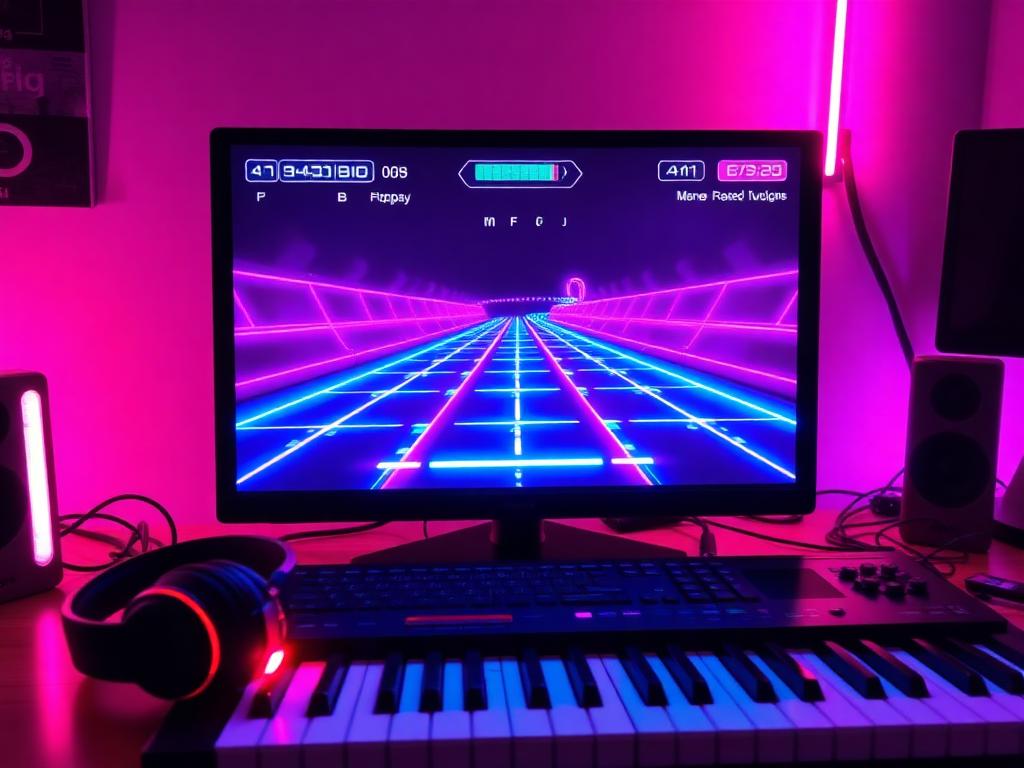 Rhythm Game Maker shown on screen during development