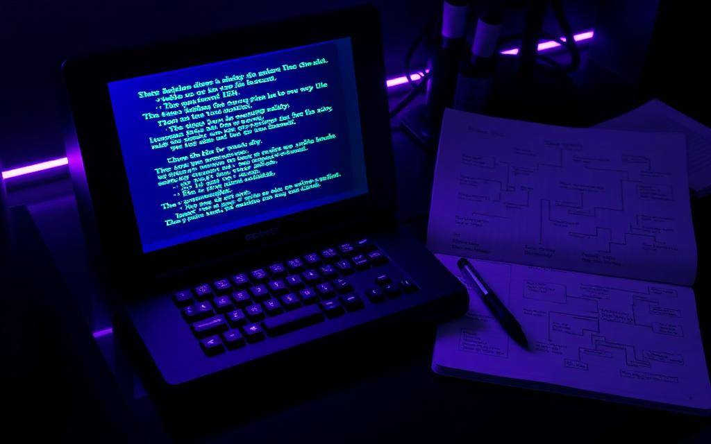 Text Adventure Maker shown on screen during development