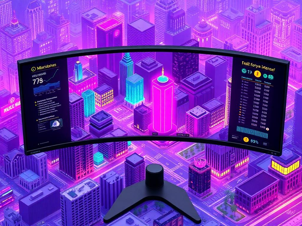 Tycoon / Management Sim Maker shown on screen during development